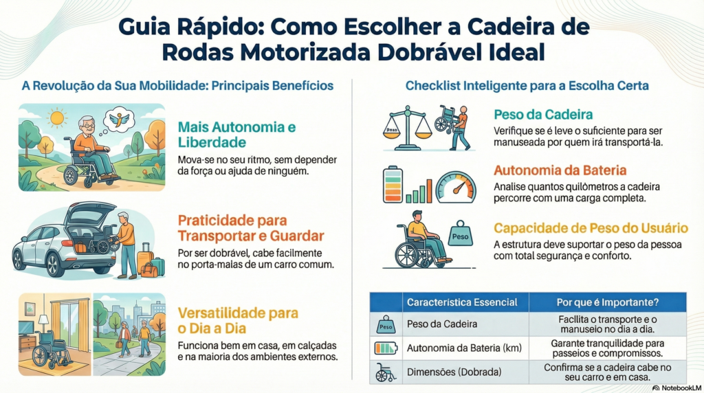 Infografico Melhor Cadeira de Rodas Motorizada Dobrável