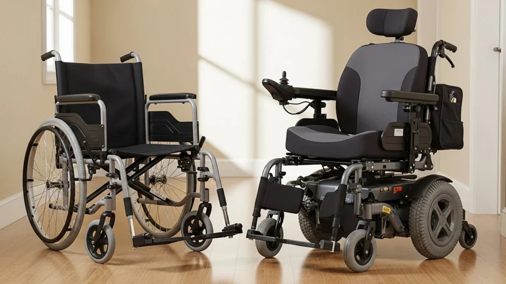 Comparação entre cadeira de rodas manual e motorizada para idoso com dificuldade de locomoção
