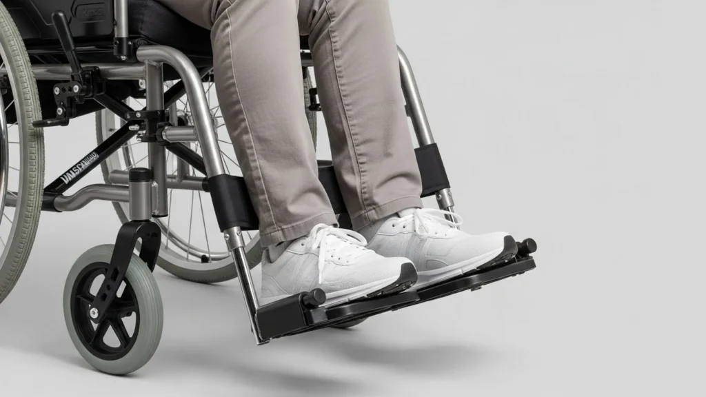 Relação entre a altura do assento e o ajuste do apoio para os pés na cadeira de rodas