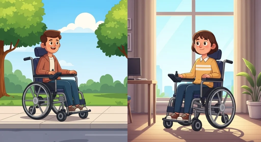 cadeira de rodas motorizada dá problema com uso inadequado