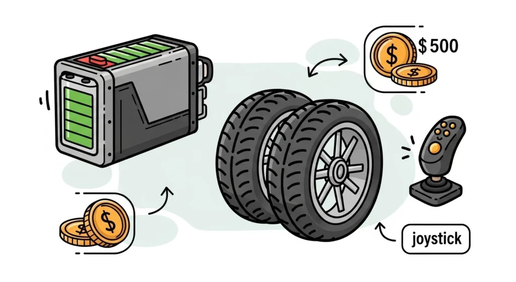 custos comuns de manutenção da cadeira de rodas motorizada