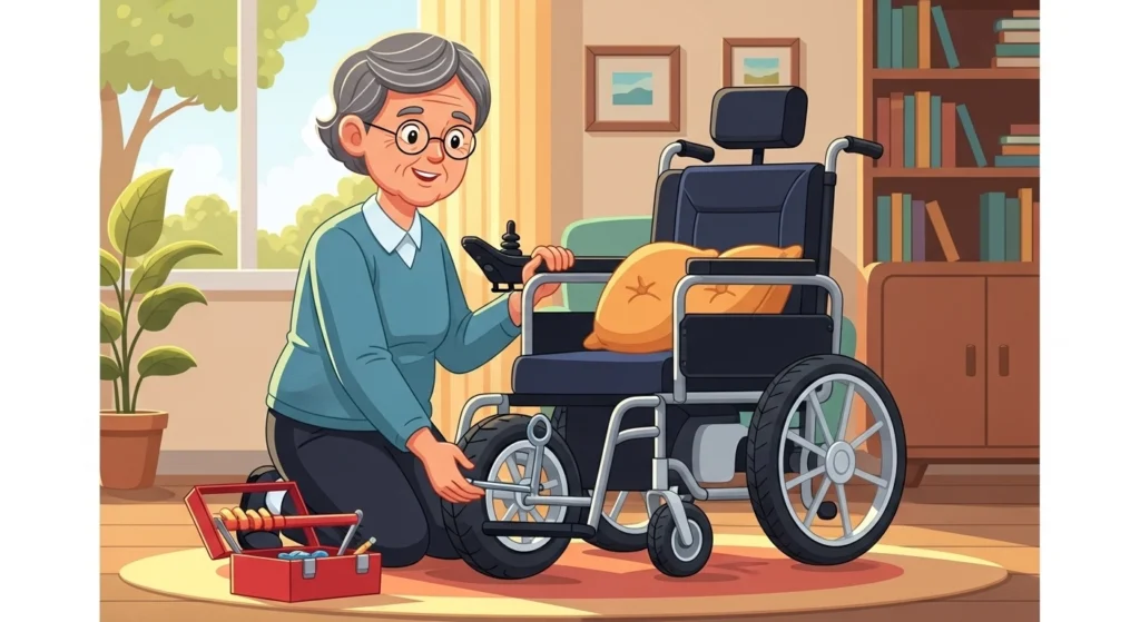 cuidados simples de manutenção da cadeira de rodas motorizada