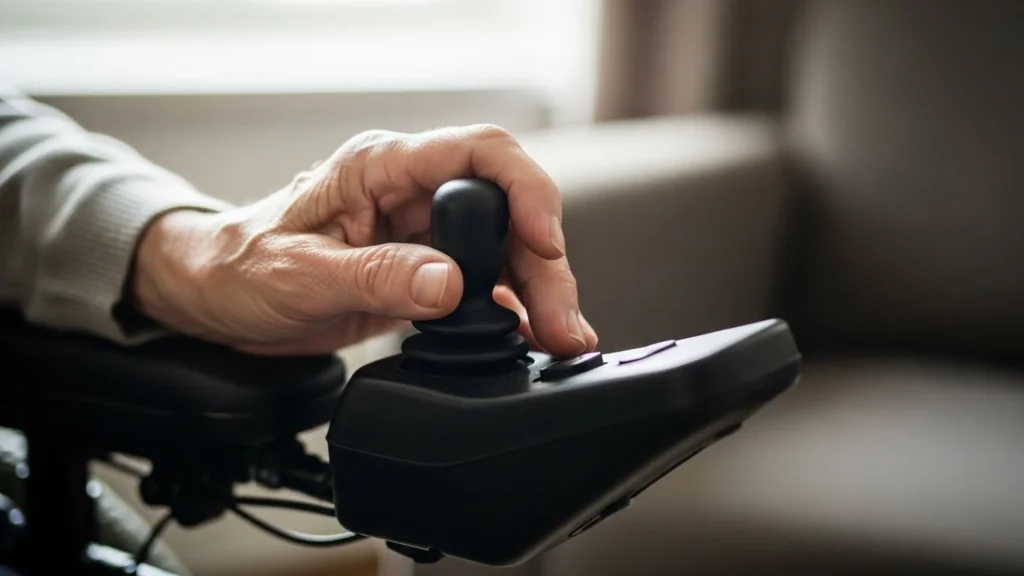 Joystick de cadeira de rodas motorizada fácil de usar para idosos